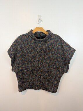 Papillion Multi Colored Poncho Style Sweater, Sz XL